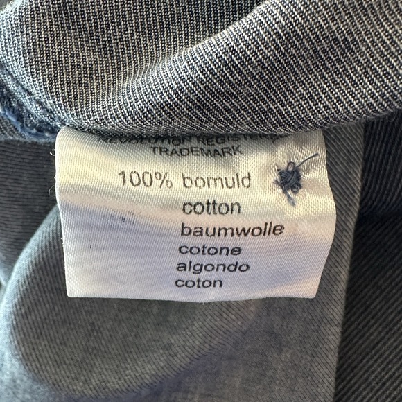 RVLT Revolution Men's Blue Long Sleeve Casual Button Up Band Collar Preppy SZ S - Picture 6 of 10